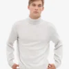 Merino-Rollkragenpullover – Snow Melange