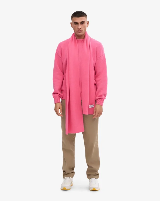 Merino-Wollschal – Bubblegum-Rosa