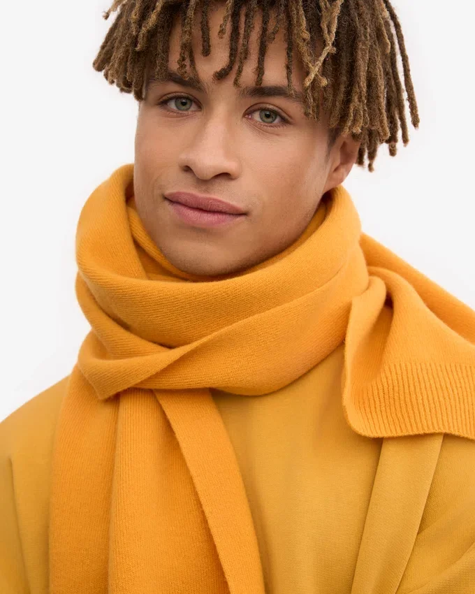 Merino-Wollschal – gebranntes Gelb