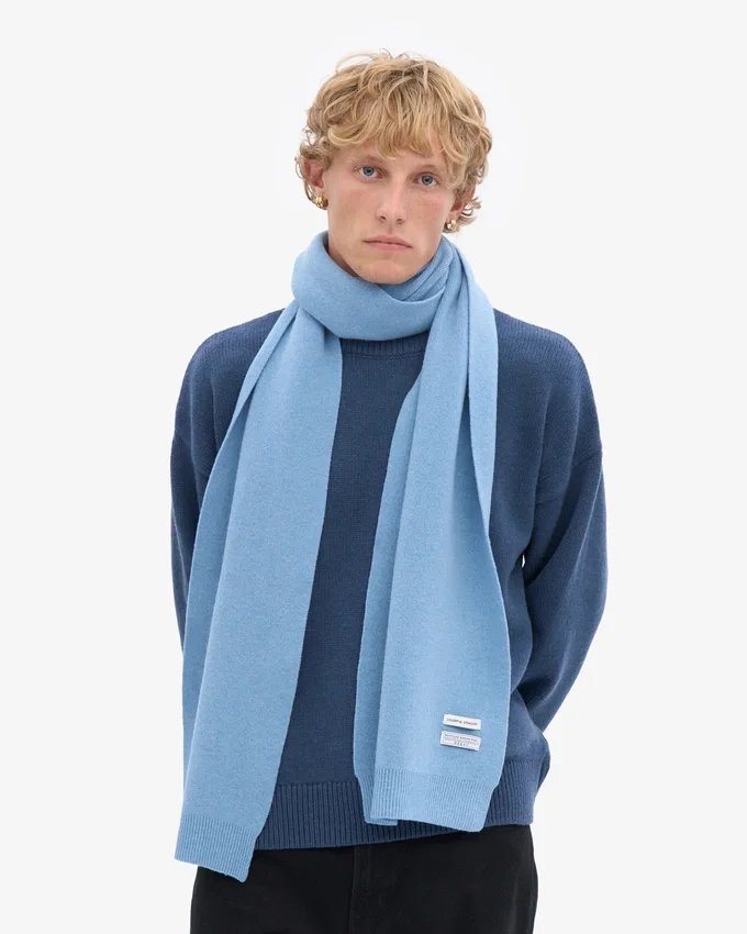 Merino-Wollschal – Seaside Blue
