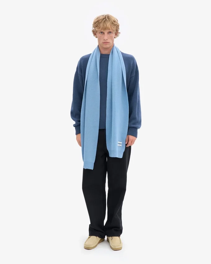 Merino-Wollschal – Seaside Blue