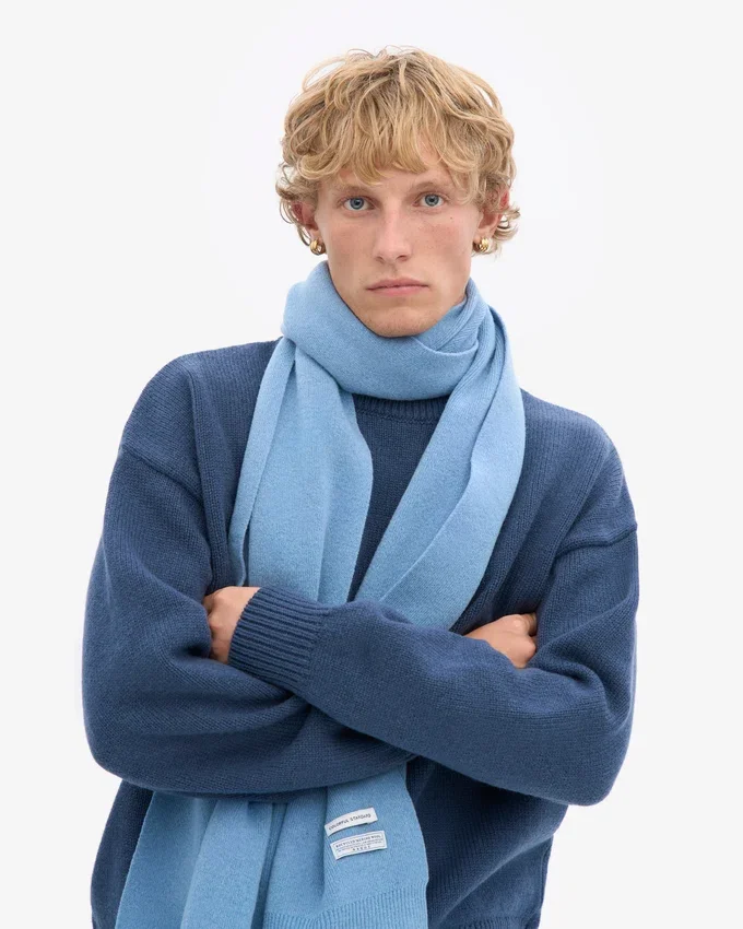 Merino-Wollschal – Seaside Blue