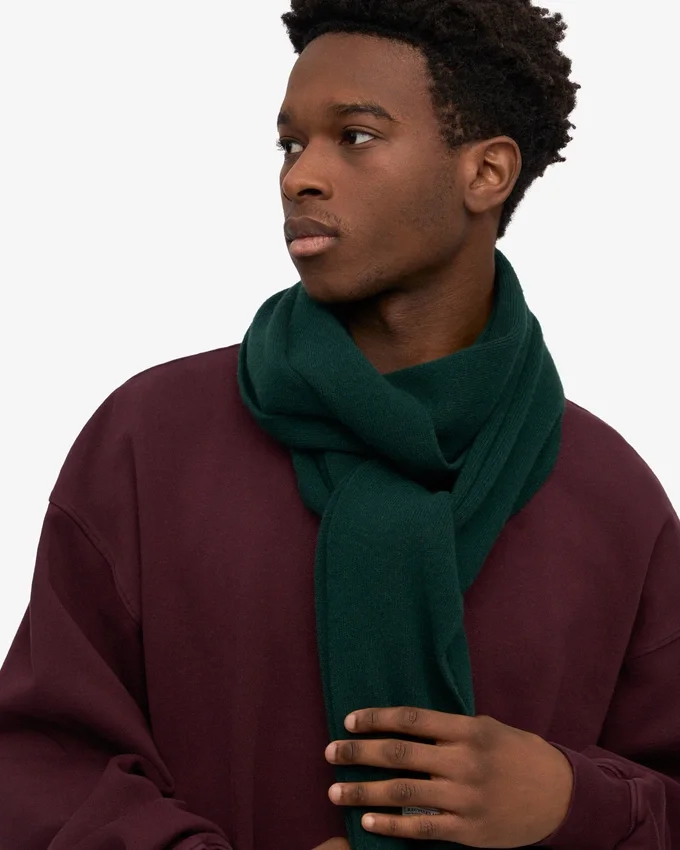 Merino-Wollschal – Smaragdgrün