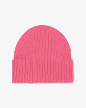Merinowolle-Mütze – Bubblegum-Pink
