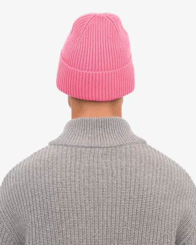 Merinowolle-Mütze – Bubblegum-Pink