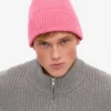 Merinowolle-Mütze – Bubblegum-Pink