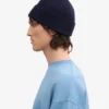 Merinowolle-Mütze – Marineblau