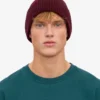 Merinowolle-Mütze – Oxblood-Rot