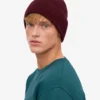 Merinowolle-Mütze – Oxblood-Rot