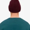 Merinowolle-Mütze – Oxblood-Rot