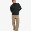 Merinowolle-Rollkragenpullover – Jägergrün