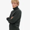 Merinowolle-Rollkragenpullover – Jägergrün