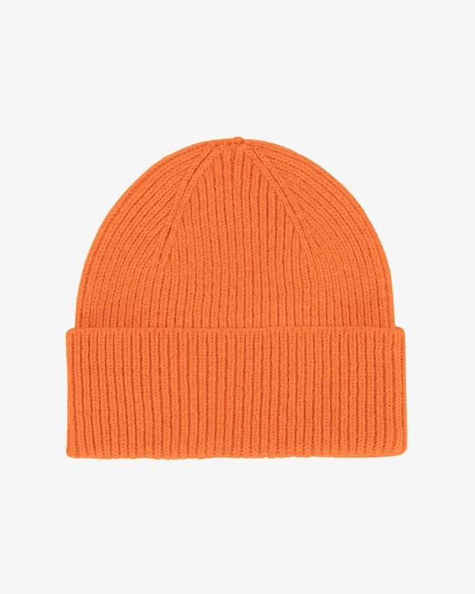 Mütze aus Merinowolle – gebranntes Orange