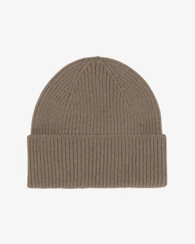 Mütze aus Merinowolle – Warm Taupe