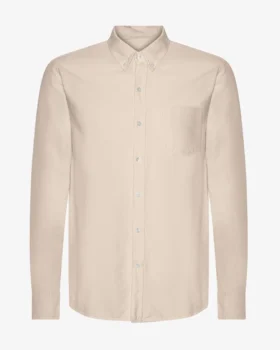 Organic Button Down-Hemd mit Knopfleiste – Elfenbeinweiß