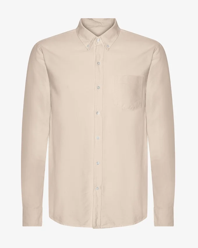 Organic Button Down-Hemd mit Knopfleiste – Elfenbeinweiß