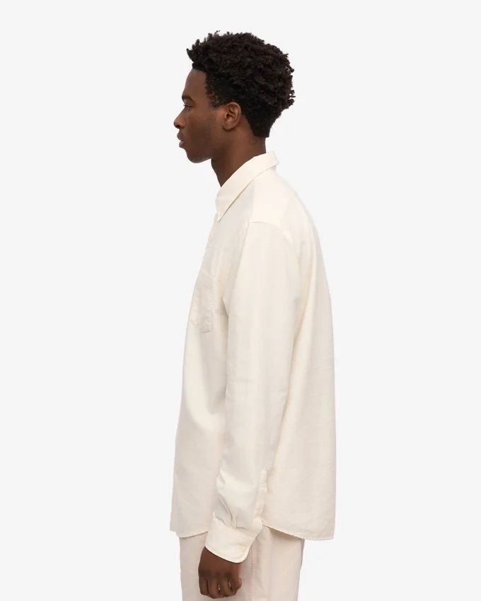 Organic Button Down-Hemd mit Knopfleiste – Elfenbeinweiß