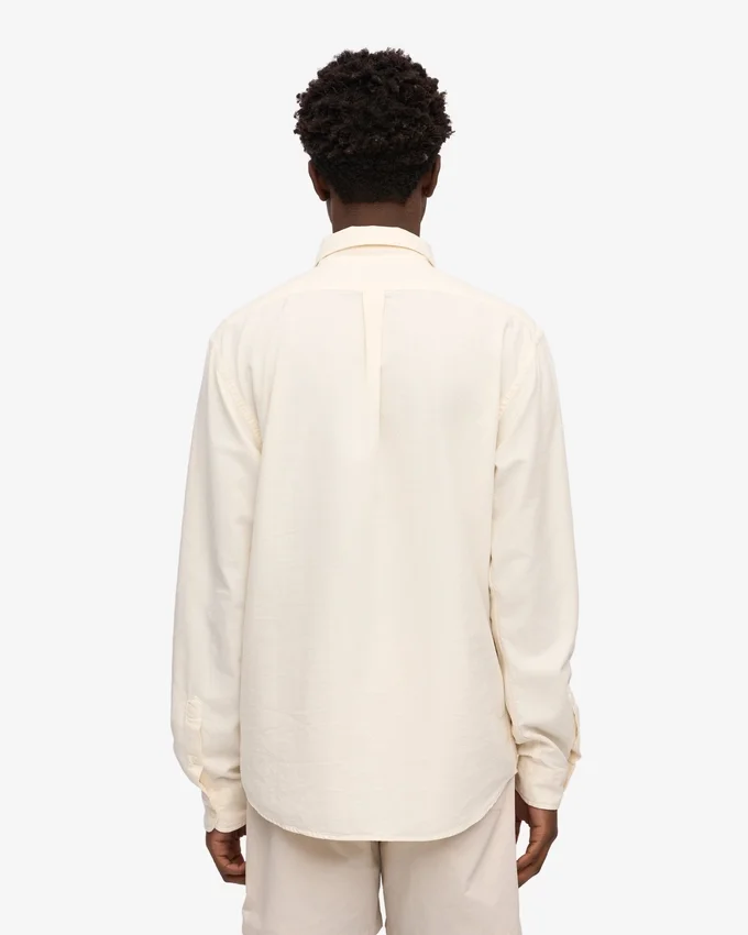 Organic Button Down-Hemd mit Knopfleiste – Elfenbeinweiß