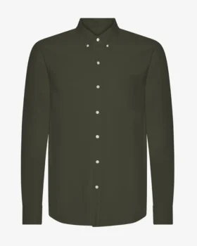 Organic Button Down Hemd mit Knopfleiste – Jägergrün