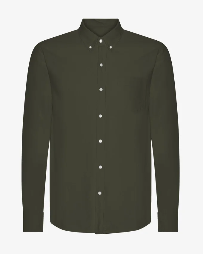 Organic Button Down Hemd mit Knopfleiste – Jägergrün