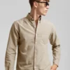Organic Button Down Hemd mit Knopfleiste – Jägergrün