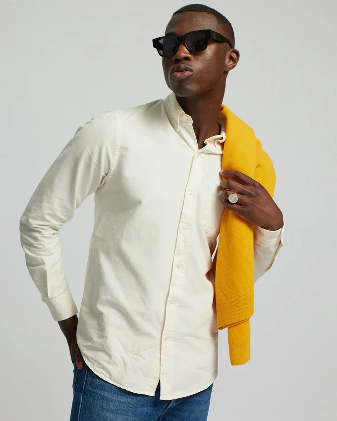Organic Button Down Hemd mit Knopfleiste – Jägergrün