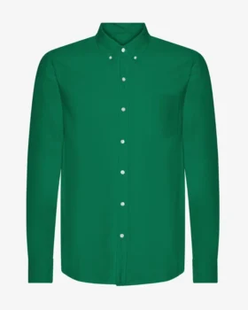 Organic Button Down Hemd mit Knopfleiste – Kellygrün