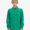 Organic Button Down Hemd mit Knopfleiste – Kellygrün