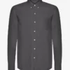 Organic Button Down Hemd mit Knopfleiste – Lavagrau
