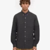 Organic Button Down Hemd mit Knopfleiste – Lavagrau