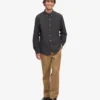 Organic Button Down Hemd mit Knopfleiste – Lavagrau
