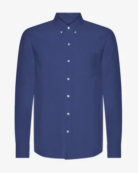 Organic Button Down-Hemd mit Knopfleiste – Marineblau
