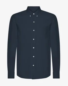Organic Button Down-Hemd mit Knopfleiste – Marineblau