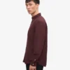 Organic Button Down-Hemd mit Knopfleiste – Oxblood-Rot