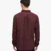 Organic Button Down-Hemd mit Knopfleiste – Oxblood-Rot