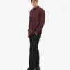Organic Button Down-Hemd mit Knopfleiste – Oxblood-Rot