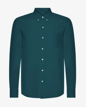 Organic Button Down-Hemd mit Knopfleiste – Ozeangrün