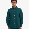 Organic Button Down-Hemd mit Knopfleiste – Ozeangrün