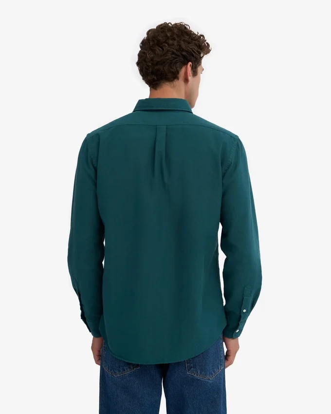 Organic Button Down-Hemd mit Knopfleiste – Ozeangrün
