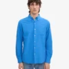 Organic Button Down-Hemd mit Knopfleiste – Pazifikblau