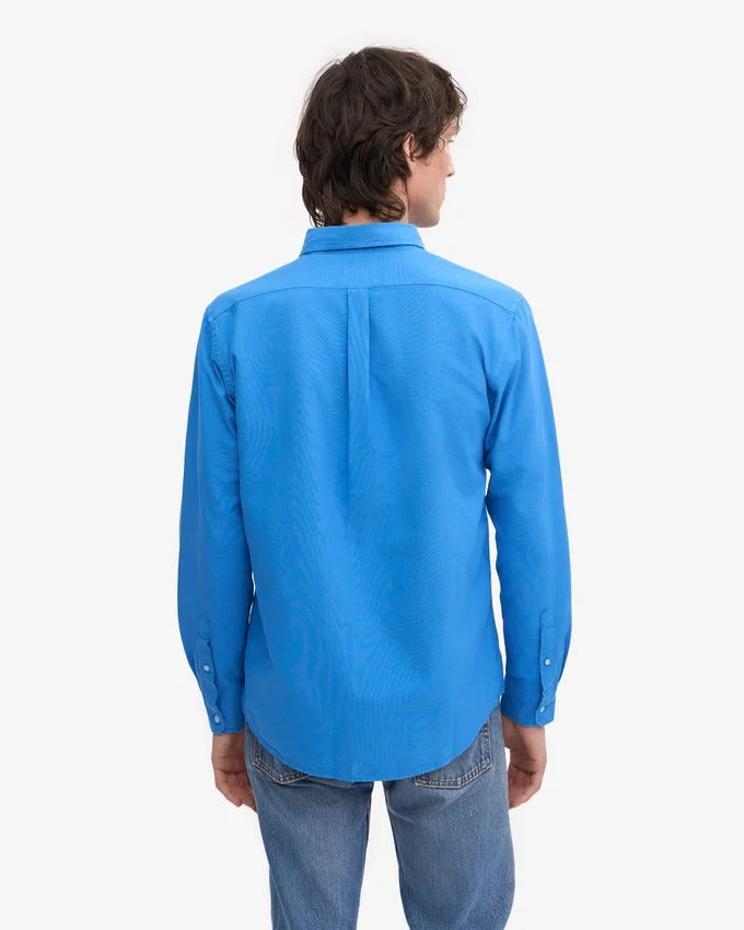 Organic Button Down-Hemd mit Knopfleiste – Pazifikblau