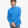 Organic Button Down-Hemd mit Knopfleiste – Pazifikblau