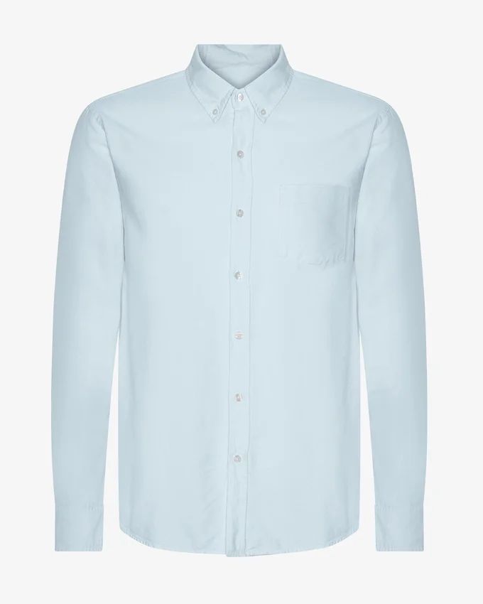 Organic Button Down Hemd mit Knopfleiste – Polar Blue