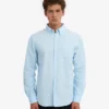 Organic Button Down Hemd mit Knopfleiste – Polar Blue