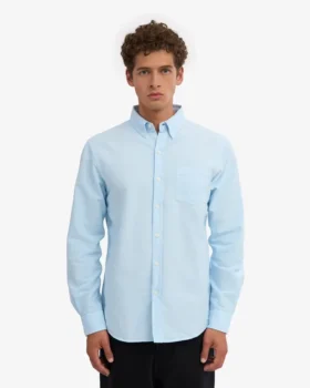 Organic Button Down Hemd mit Knopfleiste – Polar Blue