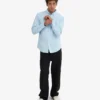 Organic Button Down Hemd mit Knopfleiste – Polar Blue