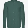 Organic Button Down-Hemd mit Knopfleiste – Smaragdgrün