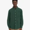 Organic Button Down-Hemd mit Knopfleiste – Smaragdgrün