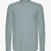 Organic Button Down Hemd mit Knopfleiste – Stahlblau