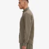 Organic Button Down-Hemd mit Knopfleiste – Staubiges Oliv